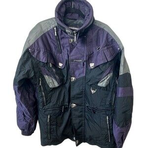 Spyder Jacket Coat Men's Size M Color Purple Black Gray USA Ski Thinsulate Lite